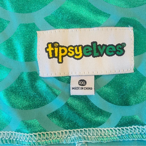 Tipsy Elves Shiny Metallic Mermaid Leggings High Waist Cosplay Halloween XXL - Picture 5 of 6